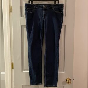 Euc Liz Claiborne City Fit Skinny Leg blue jean denim size 12